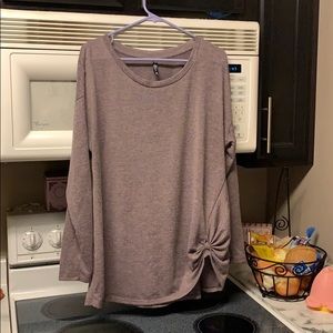 Mid-thigh length, light purple, thin sweater